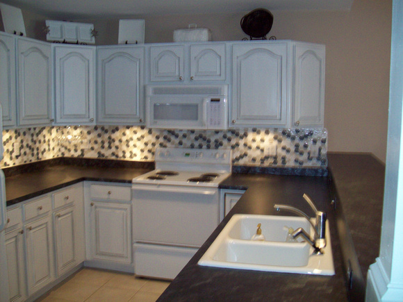 then the countertops.